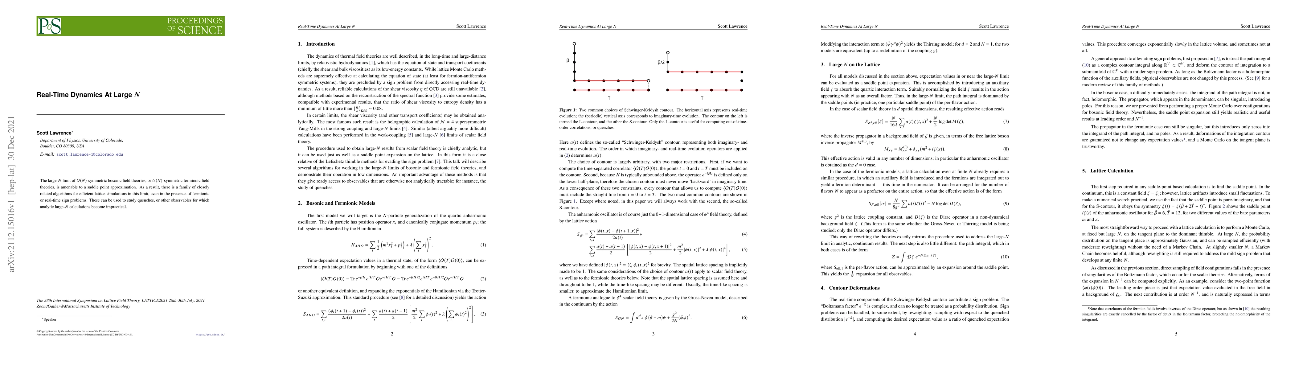 Thumbnail for Real-Time Dynamics at Large $N$