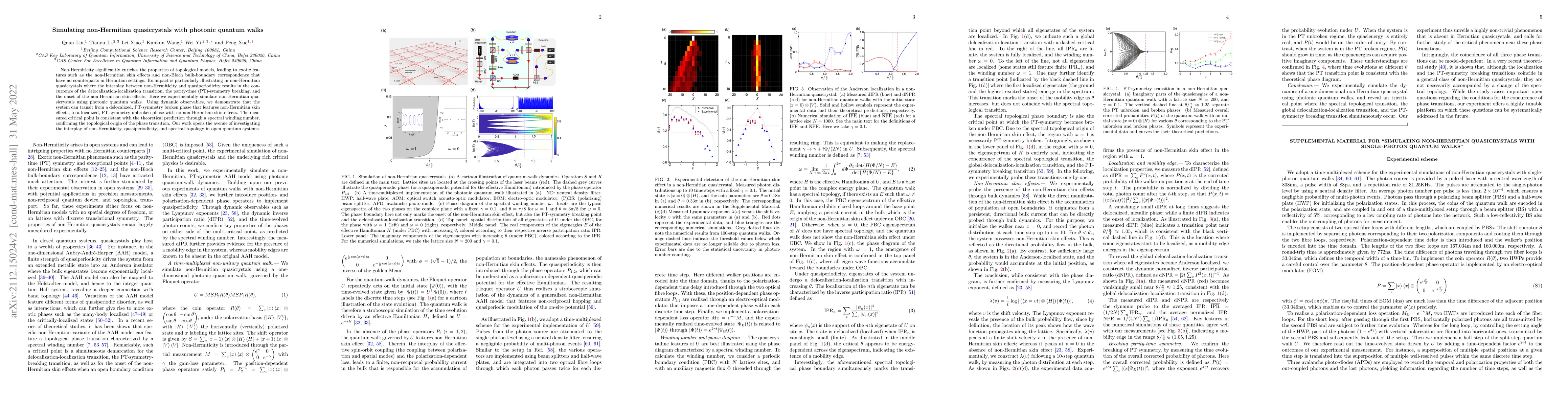 Thumbnail for Simulating non-Hermitian quasicrystals with single-photon quantum walks