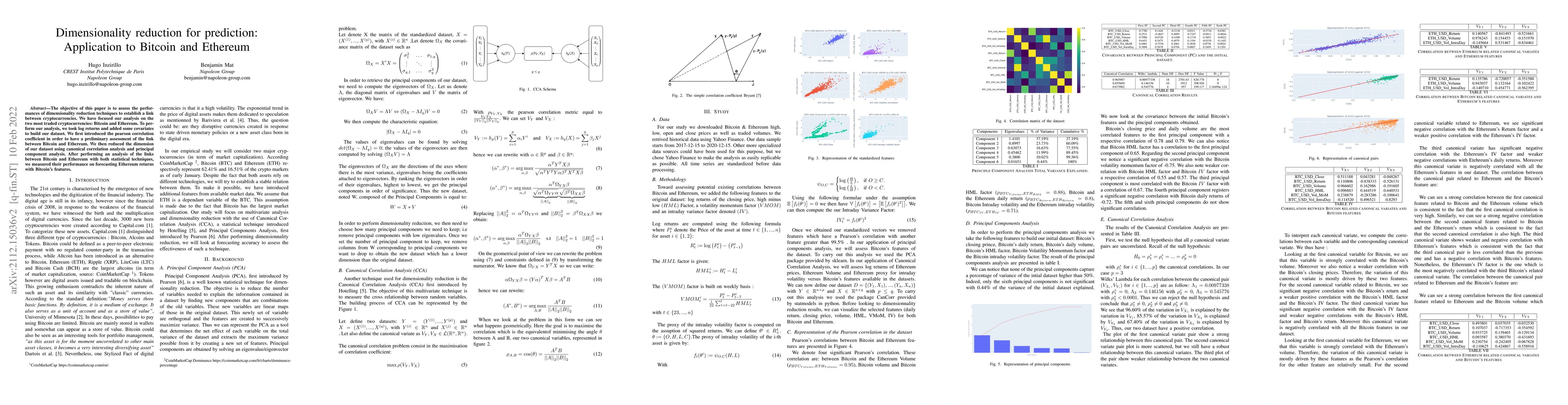 Thumbnail for Dimensionality reduction for prediction: Application to Bitcoin and
  Ethereum