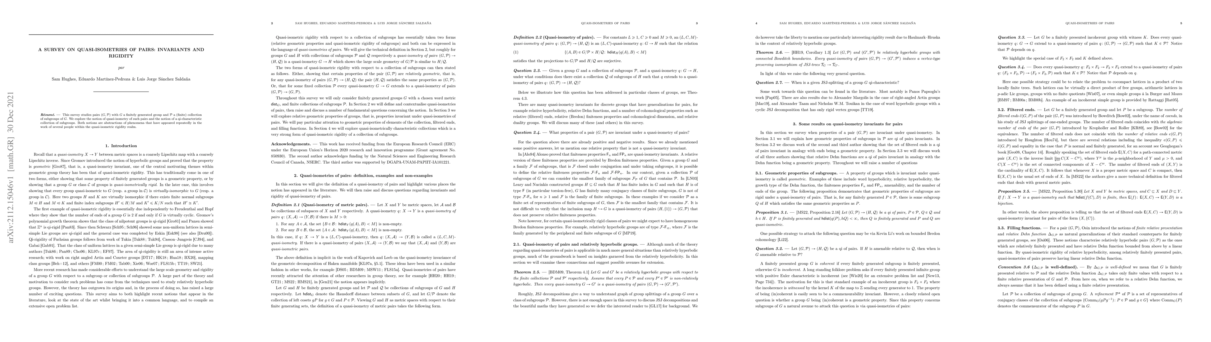 Thumbnail for A survey on quasi-isometries of pairs: invariants and rigidity