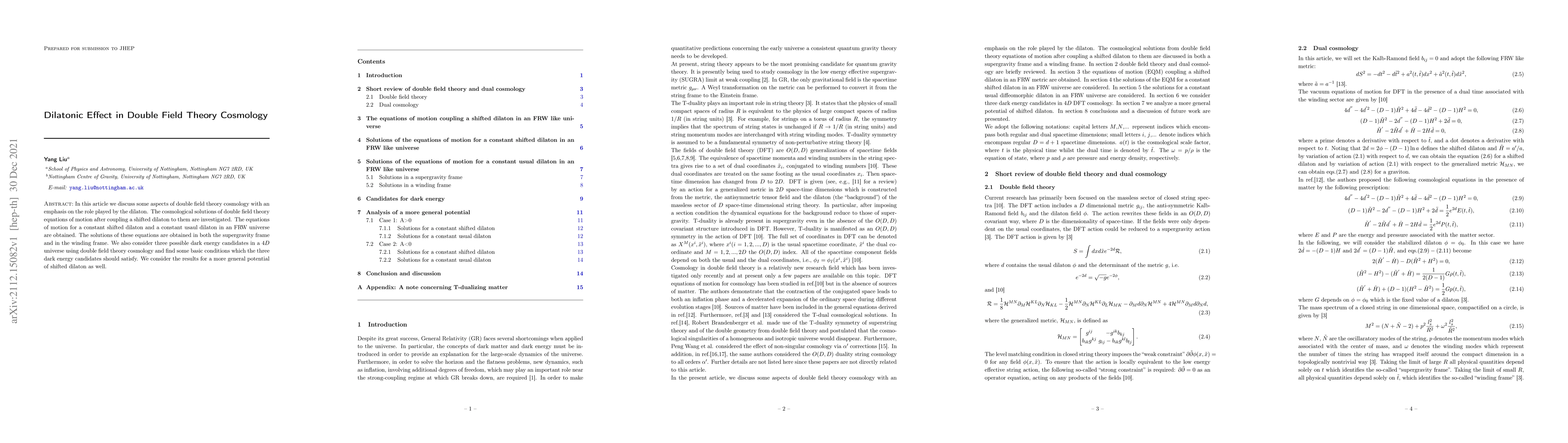 Thumbnail for Dilatonic Effect in Double Field Theory Cosmology