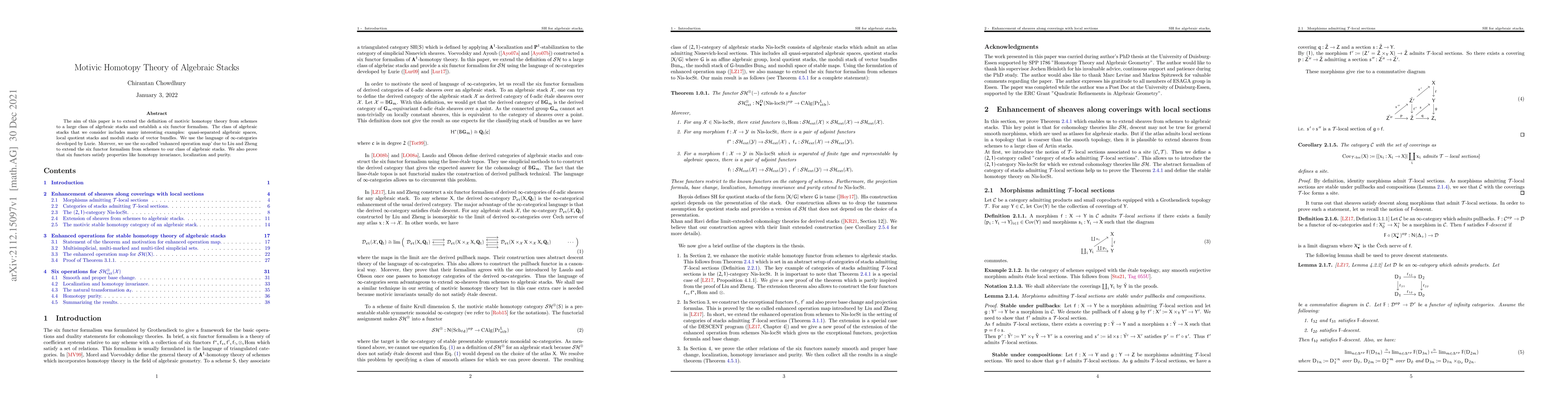 Thumbnail for Motivic Homotopy Theory of Algebraic Stacks