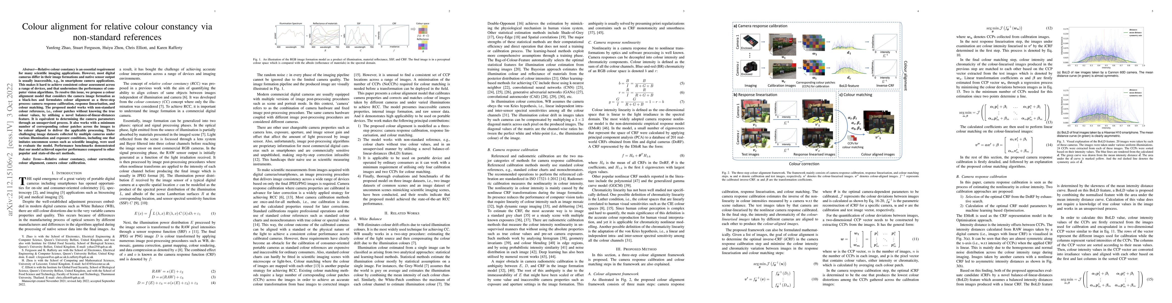 Thumbnail for Colour alignment for relative colour constancy via non-standard
  references