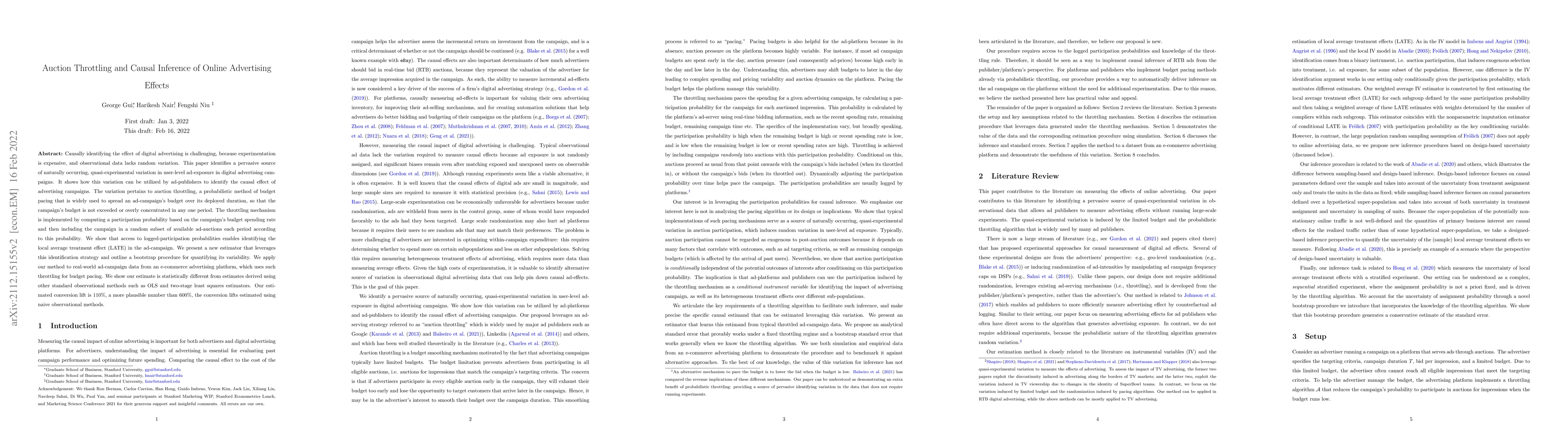 Thumbnail for Auction Throttling and Causal Inference of Online Advertising Effects
