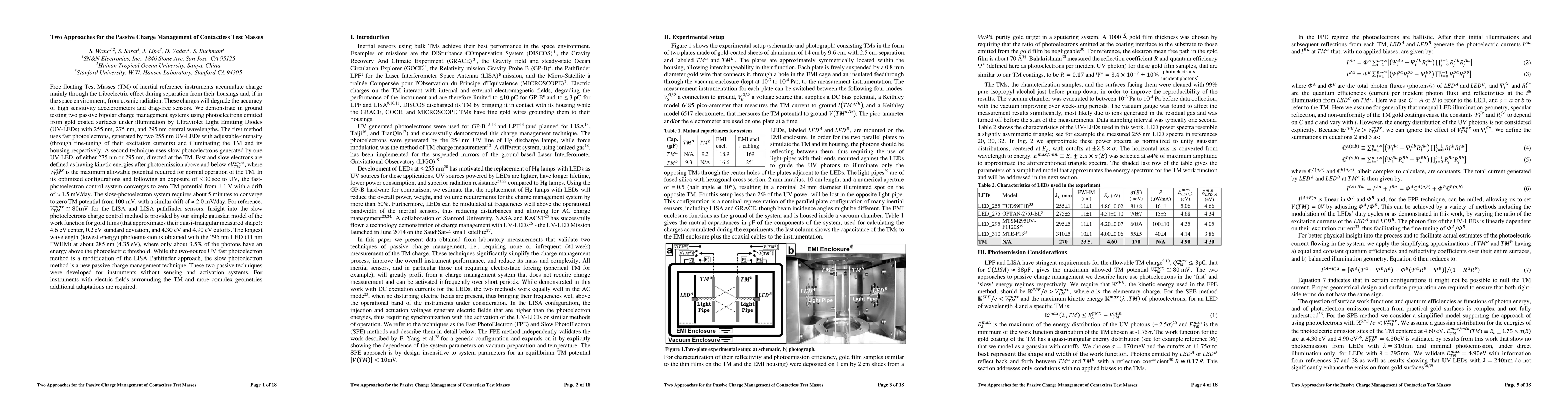Thumbnail for Two Approaches for the Passive Charge Management of Contactless Test
  Masses