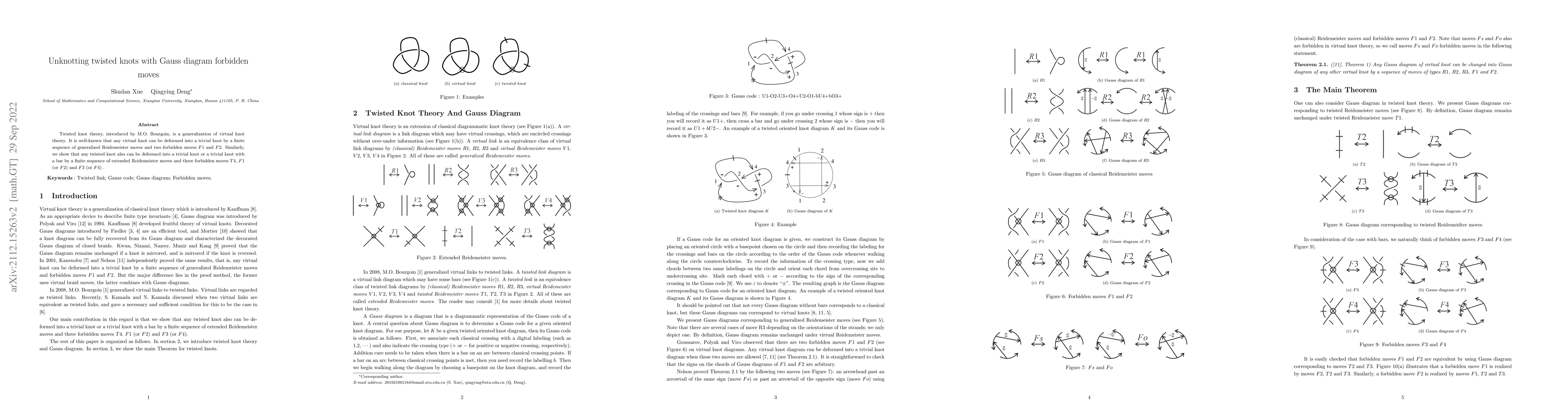 Thumbnail for Unknotting twisted knots with Gauss diagram forbidden moves