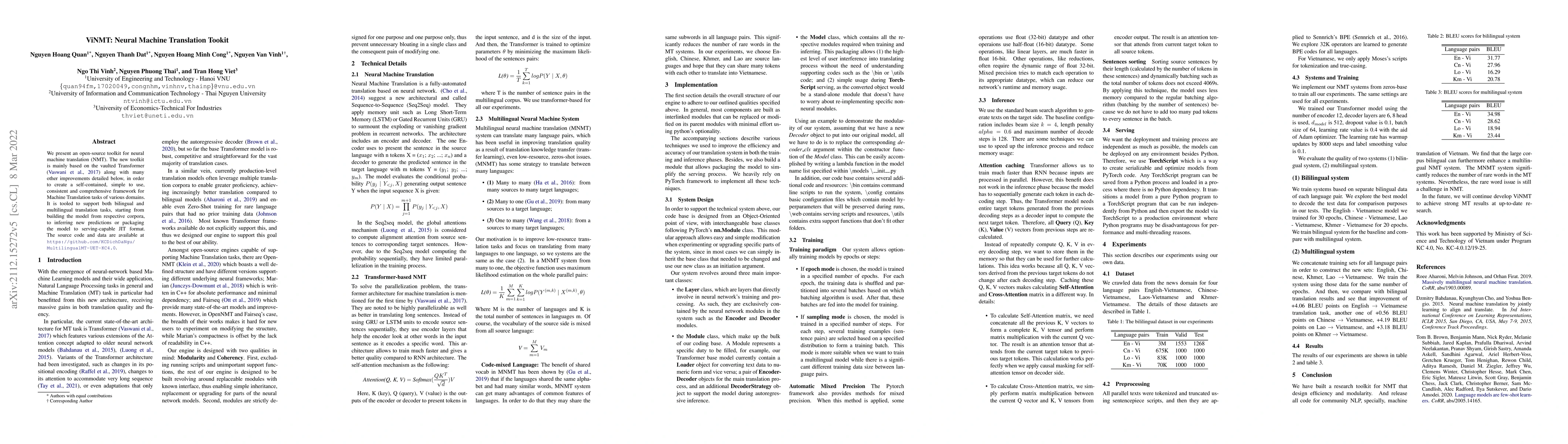 Thumbnail for ViNMT: Neural Machine Translation Toolkit