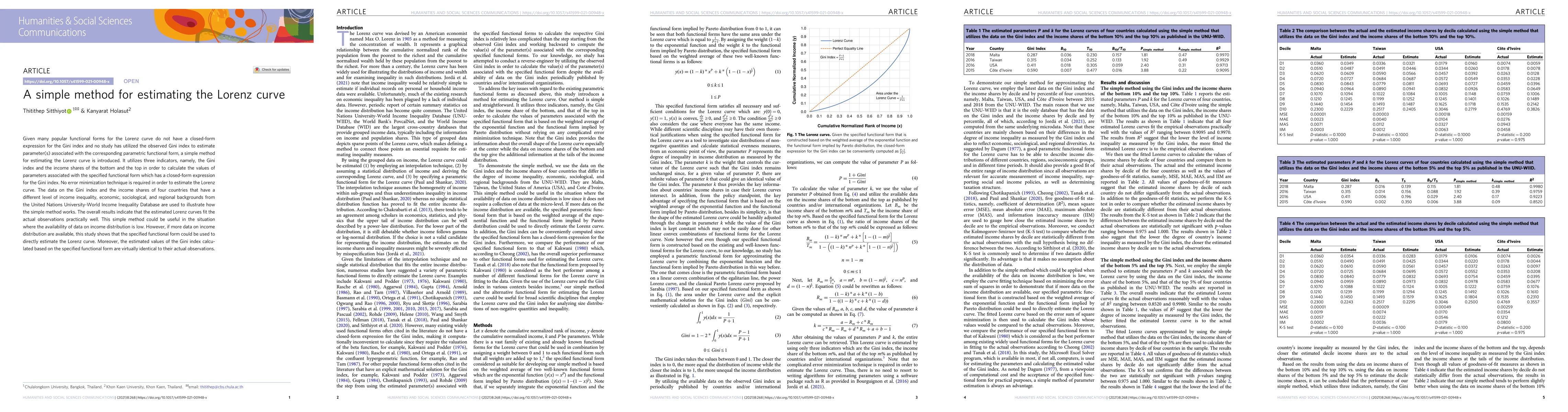 Thumbnail for A simple method for estimating the Lorenz curve
