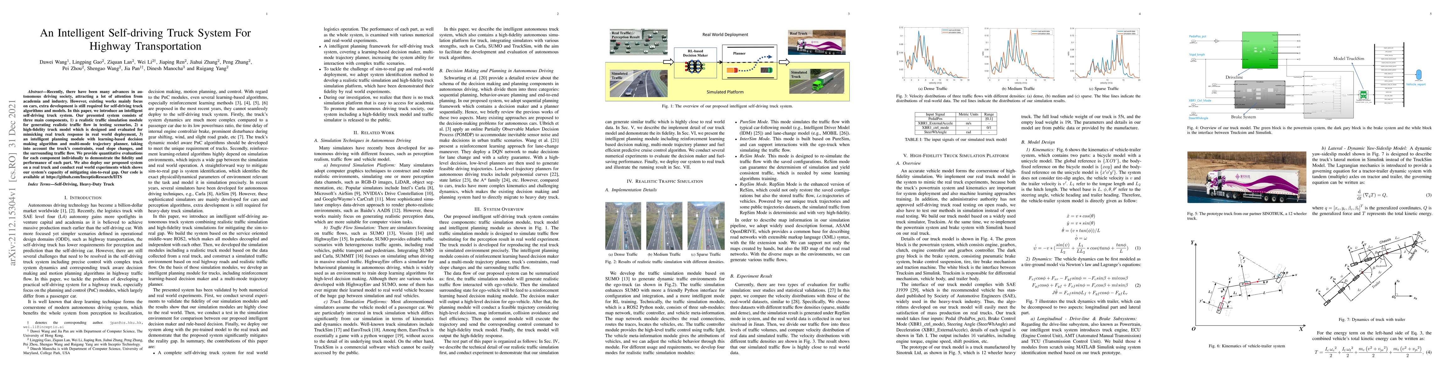 Thumbnail for An Intelligent Self-driving Truck System For Highway Transportation