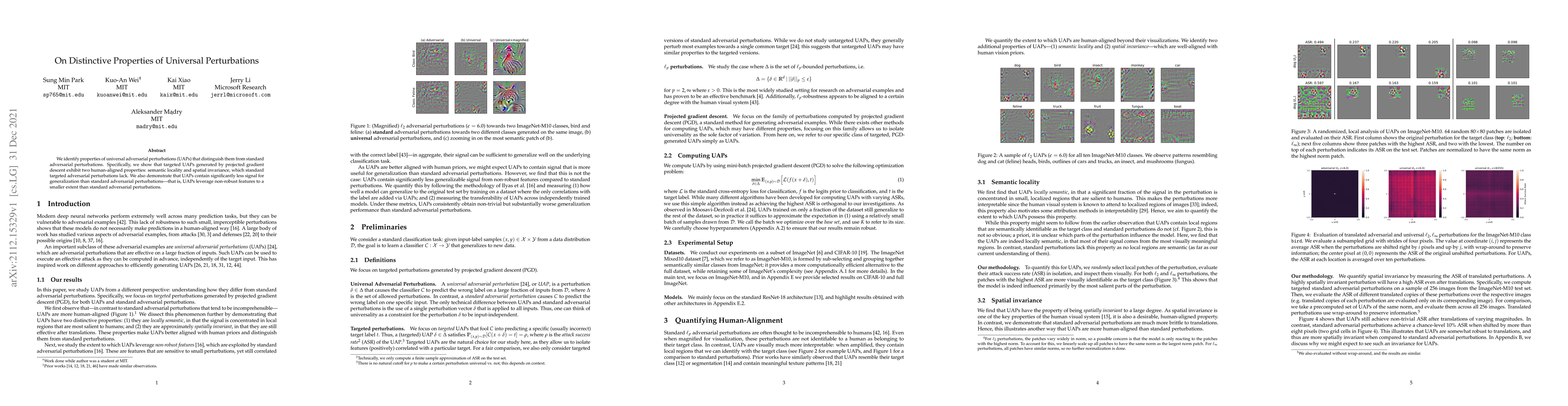 Thumbnail for On Distinctive Properties of Universal Perturbations