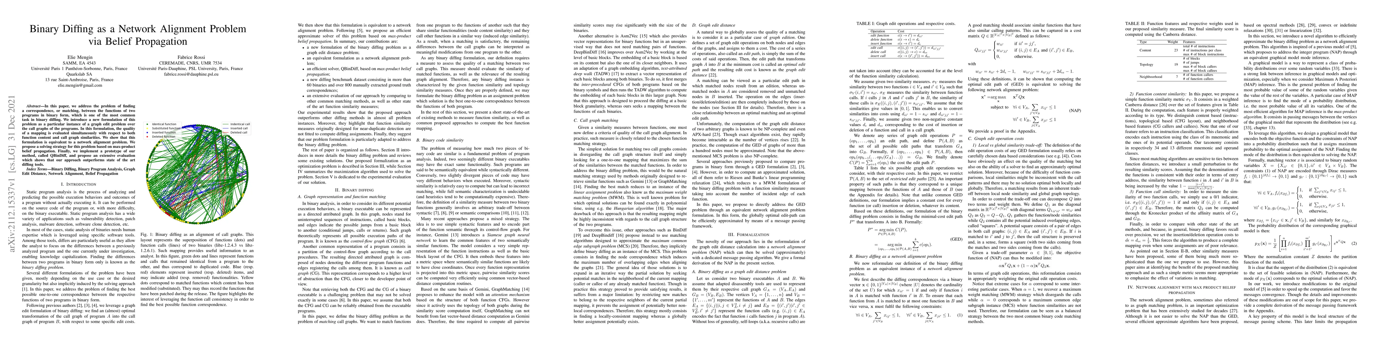 Thumbnail for Binary Diffing as a Network Alignment Problem via Belief Propagation