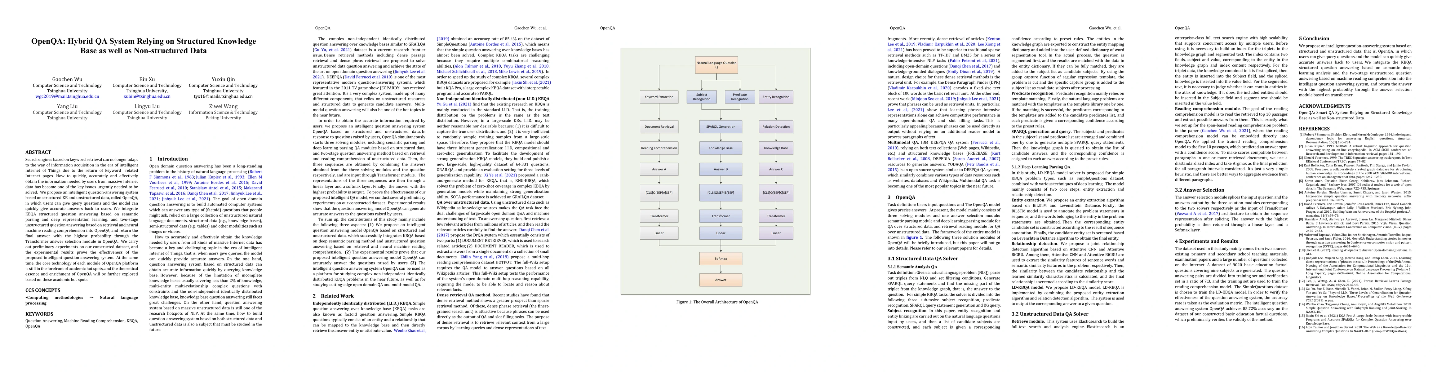 Thumbnail for OpenQA: Hybrid QA System Relying on Structured Knowledge Base as well as
  Non-structured Data