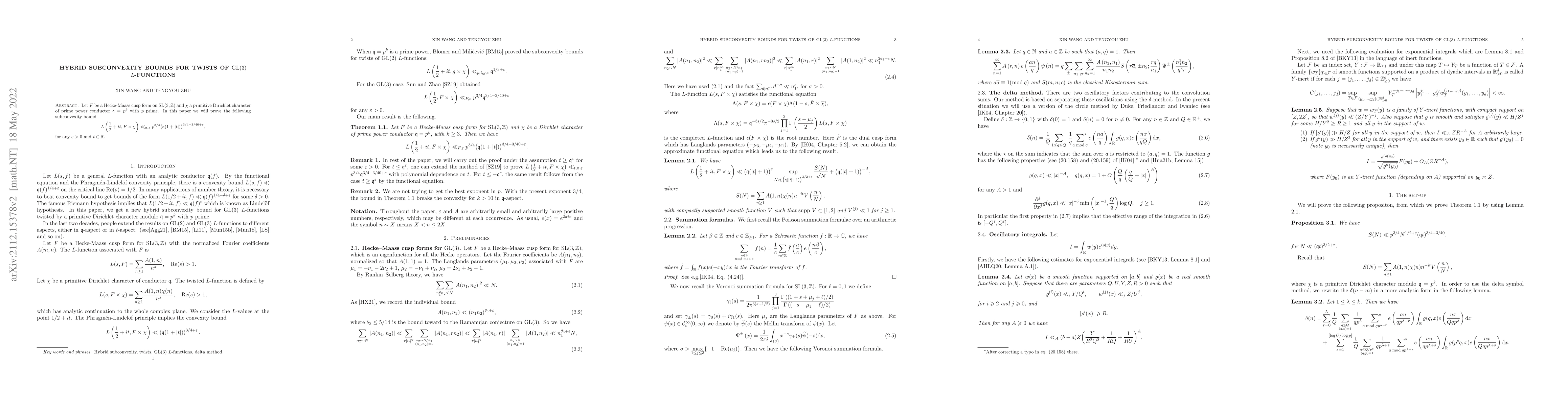Thumbnail for Hybrid subconvexity bounds for twists of $\rm GL(3)$ $L$-functions