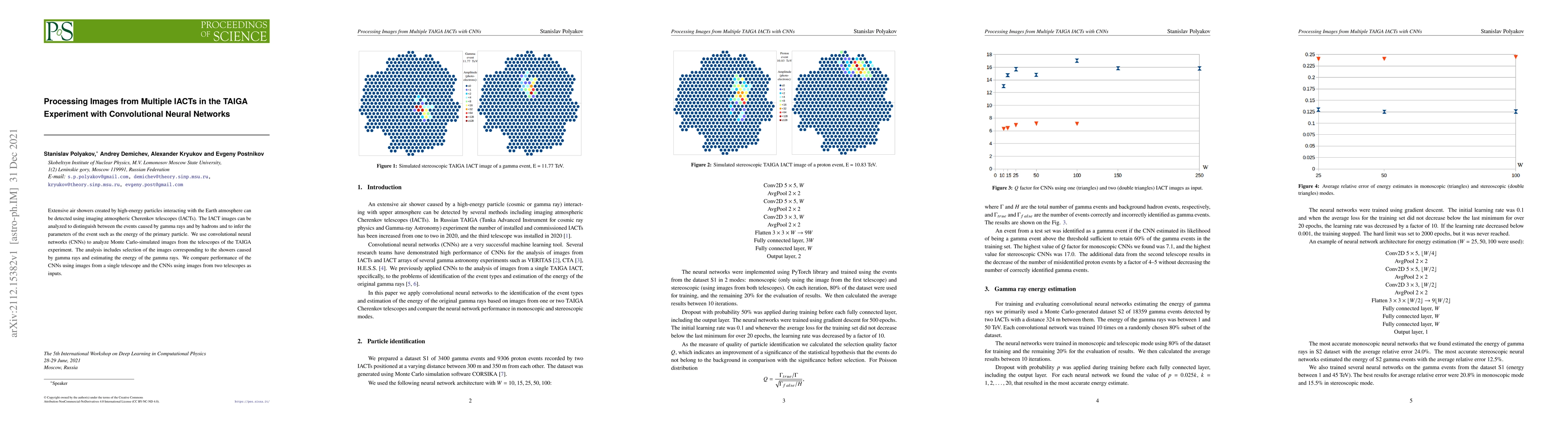 Thumbnail for Processing Images from Multiple IACTs in the TAIGA Experiment with
  Convolutional Neural Networks