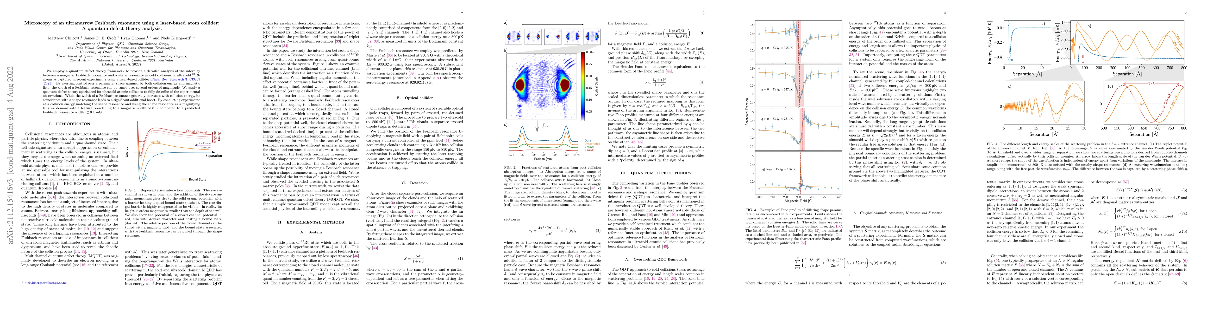 Thumbnail for Microscopy of an ultranarrow Feshbach resonance using a laser-based atom
  collider: A quantum defect theory analysis