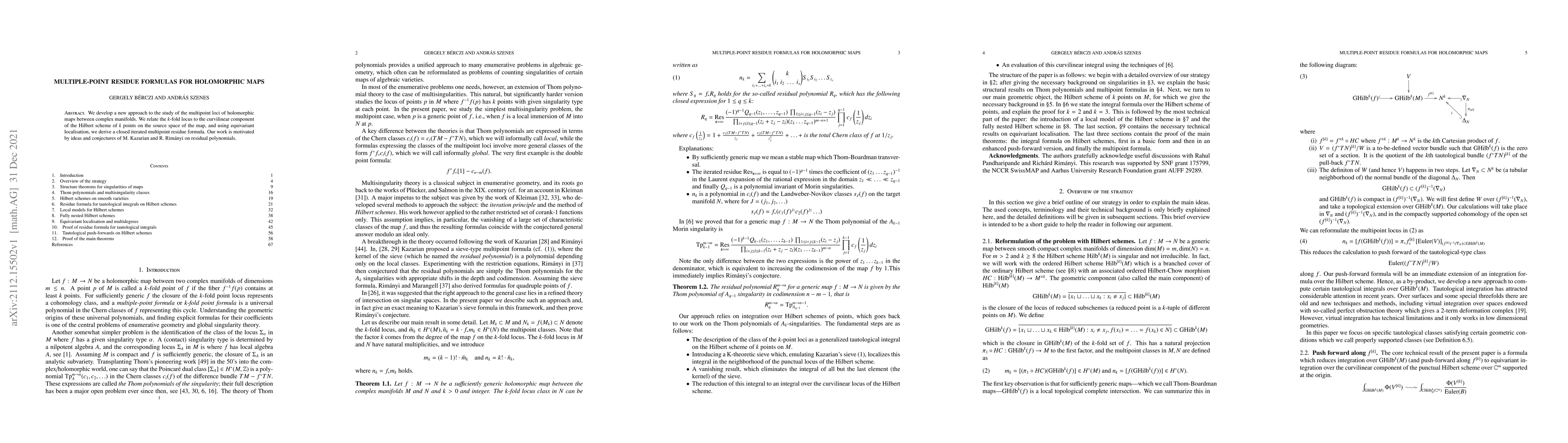 Thumbnail for Multiple-point residue formulas for holomorphic maps