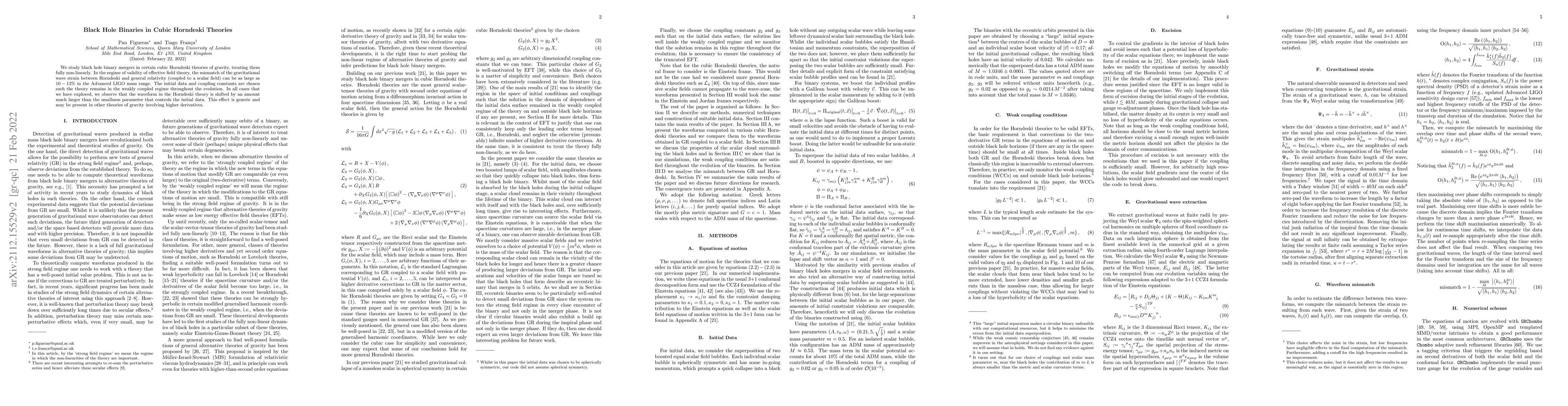 Thumbnail for Black Hole Binaries in Cubic Horndeski Theories