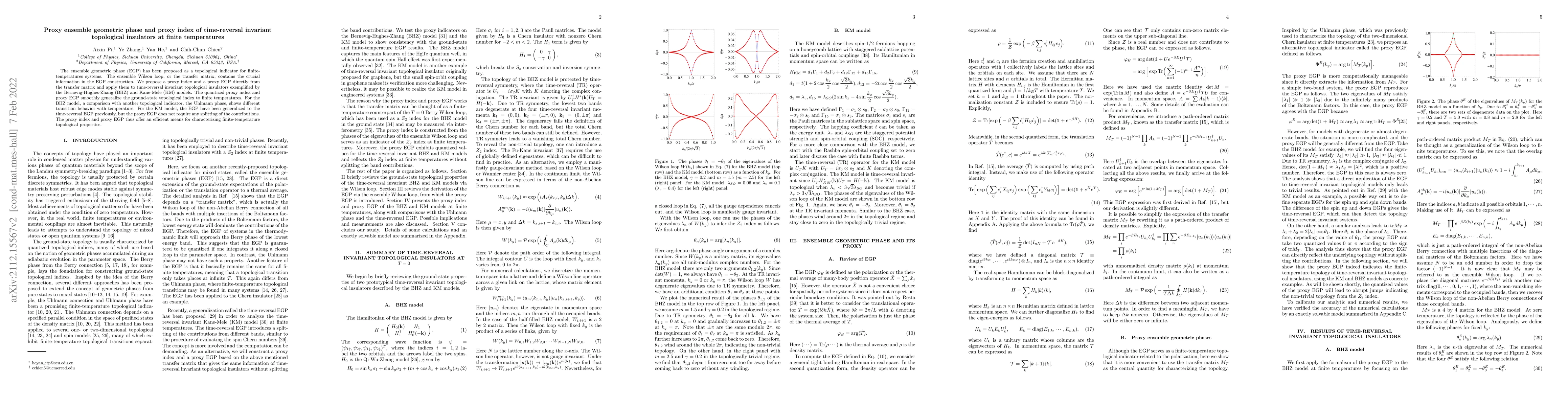 Thumbnail for Proxy ensemble geometric phase and proxy index of time-reversal
  invariant topological insulators at finite temperatures