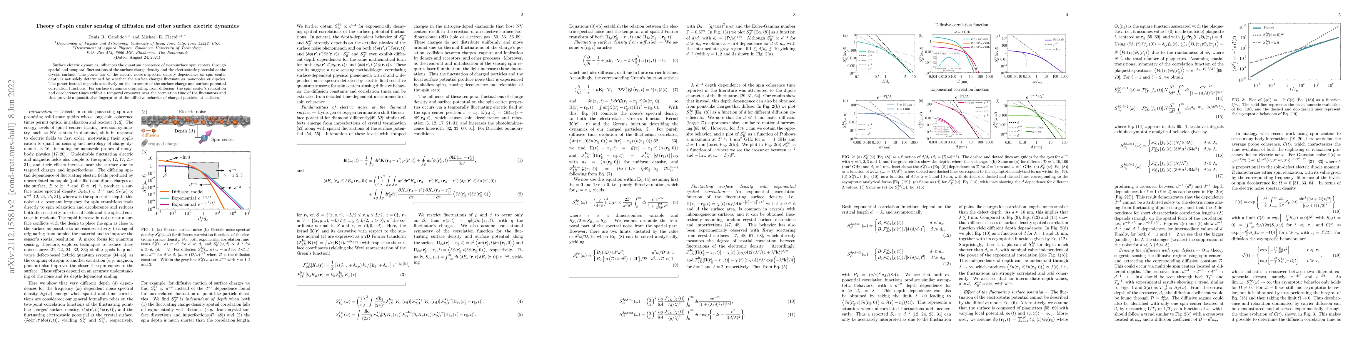 Thumbnail for Theory of spin center sensing of diffusion