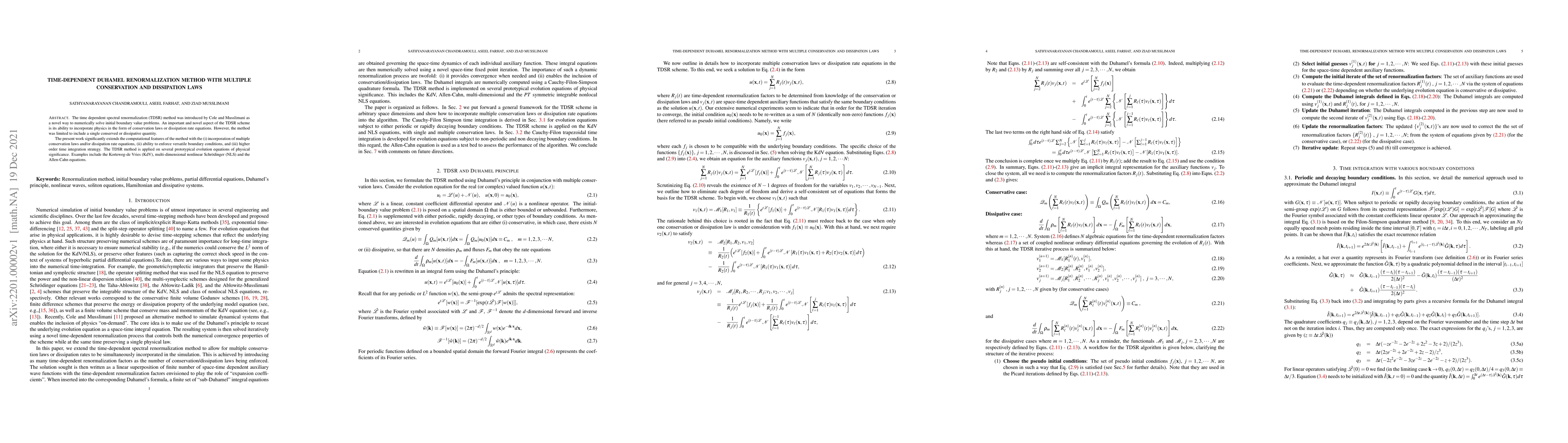 Thumbnail for Time-Dependent Duhamel Renormalization method with Multiple Conservation
  and Dissipation Laws