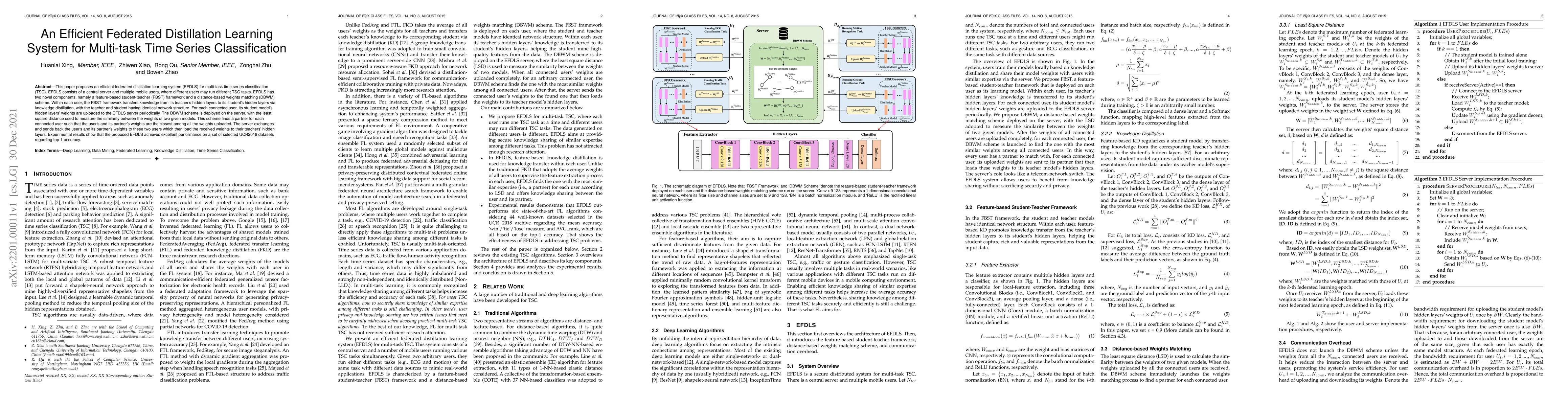 Thumbnail for An Efficient Federated Distillation Learning System for Multi-task Time
  Series Classification