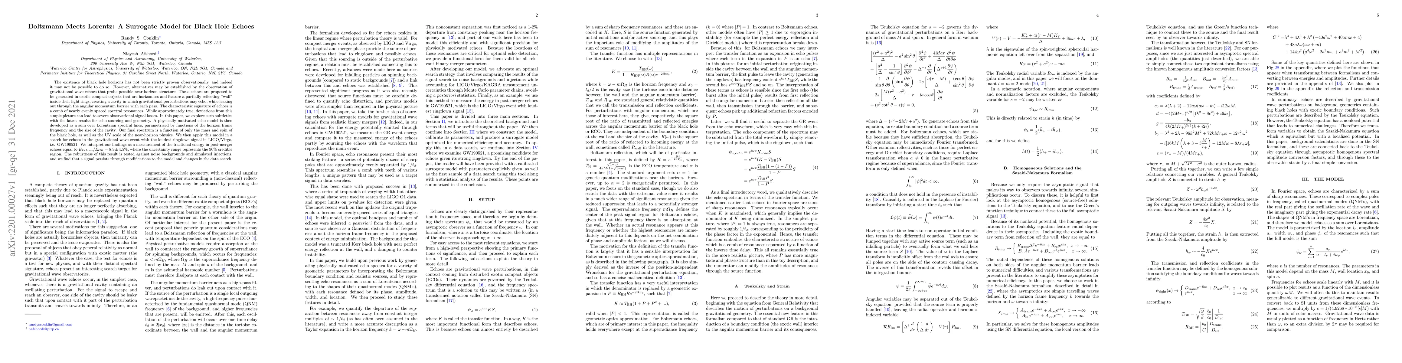 Thumbnail for Boltzmann Meets Lorentz: A Surrogate Model for Black Hole Echoes