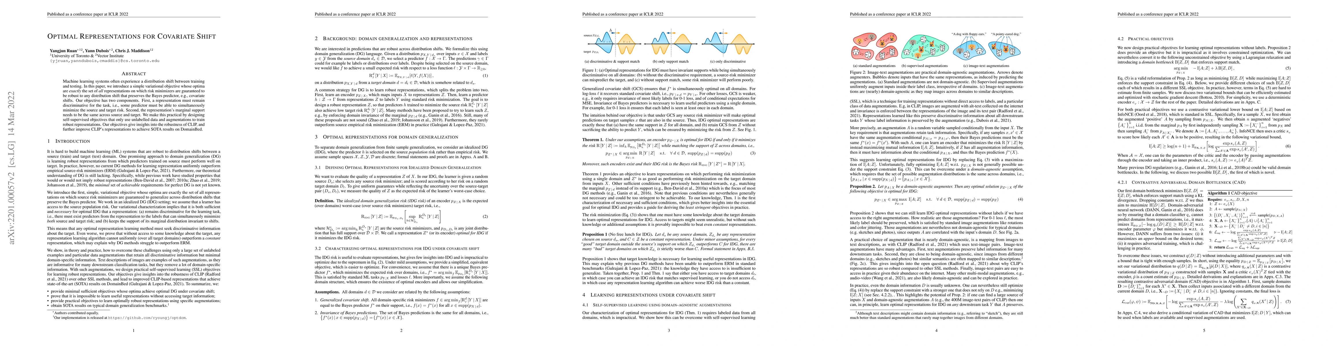 Thumbnail for Optimal Representations for Covariate Shift
