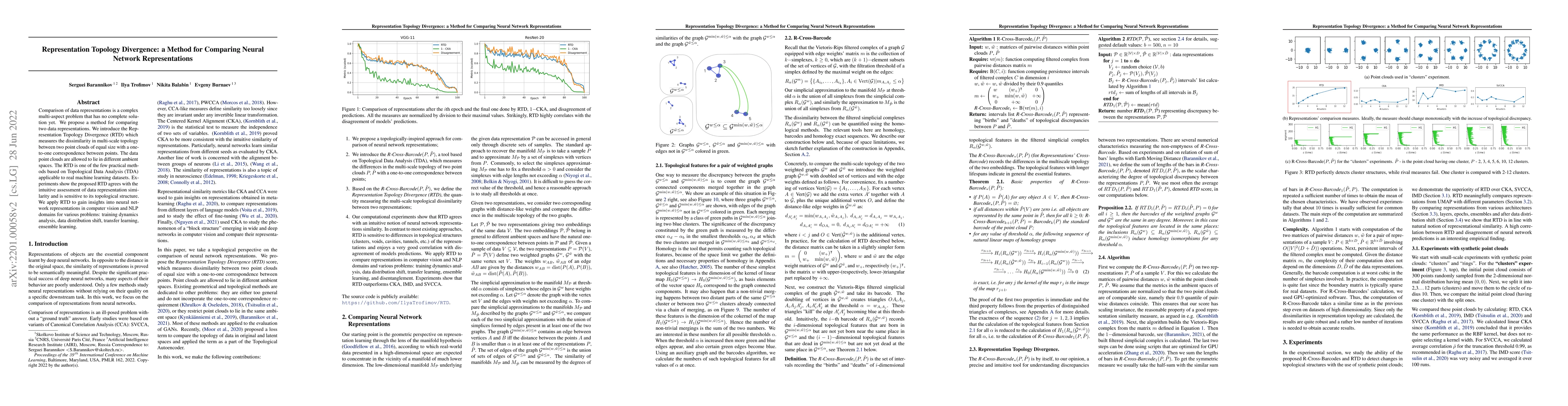 Thumbnail for Representation Topology Divergence: A Method for Comparing Neural
  Network Representations