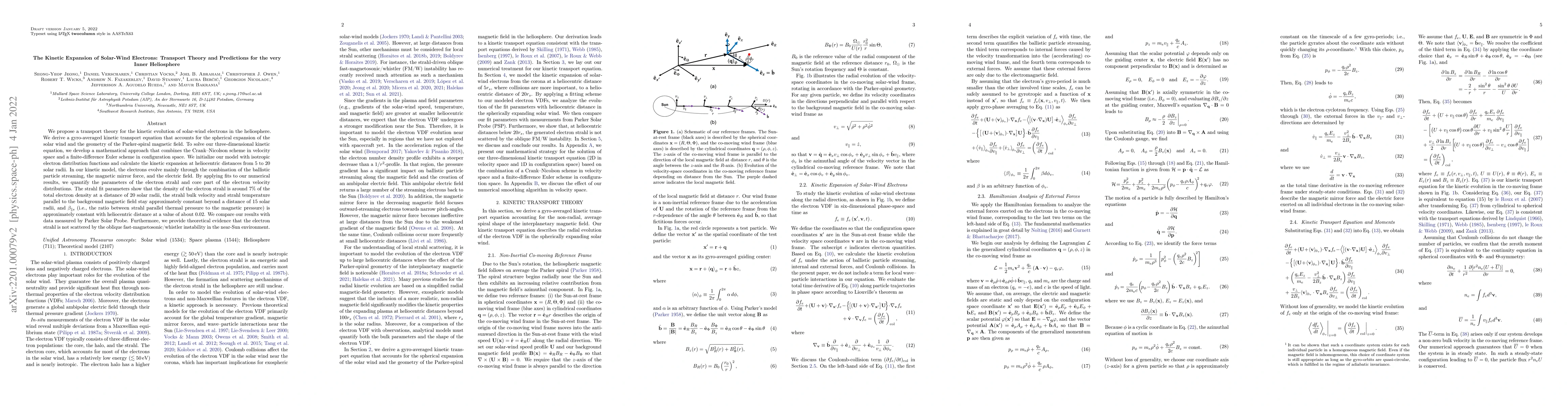Thumbnail for The Kinetic Expansion of Solar-Wind Electrons: Transport Theory and
  Predictions for the very Inner Heliosphere