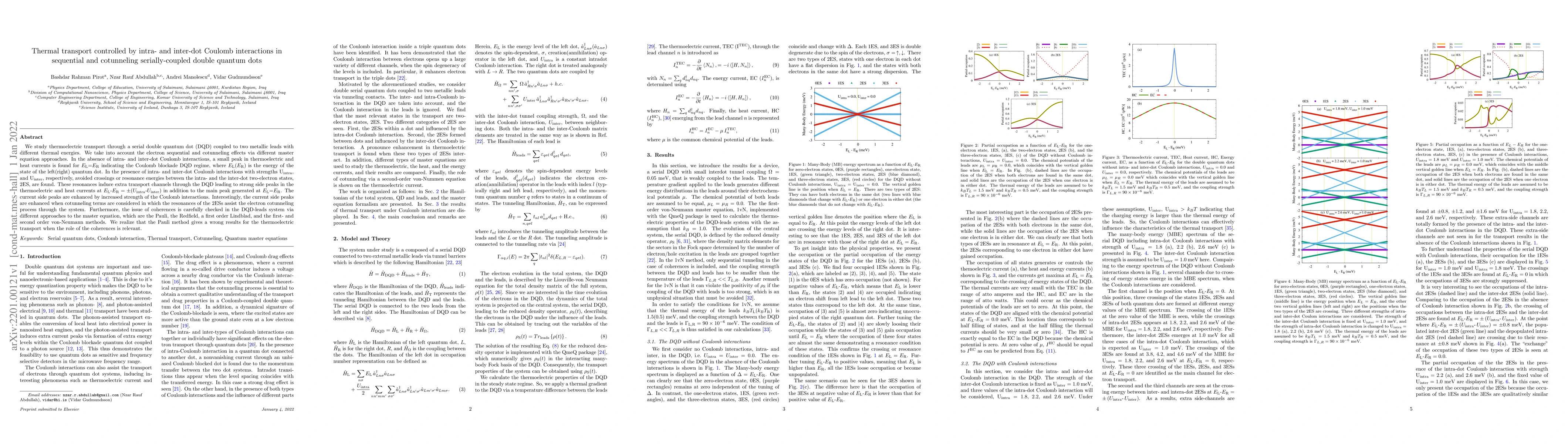 Thumbnail for Thermal transport controlled by intra- and inter-dot Coulomb
  interactions in sequential and cotunneling serially-coupled double quantum
  dots
