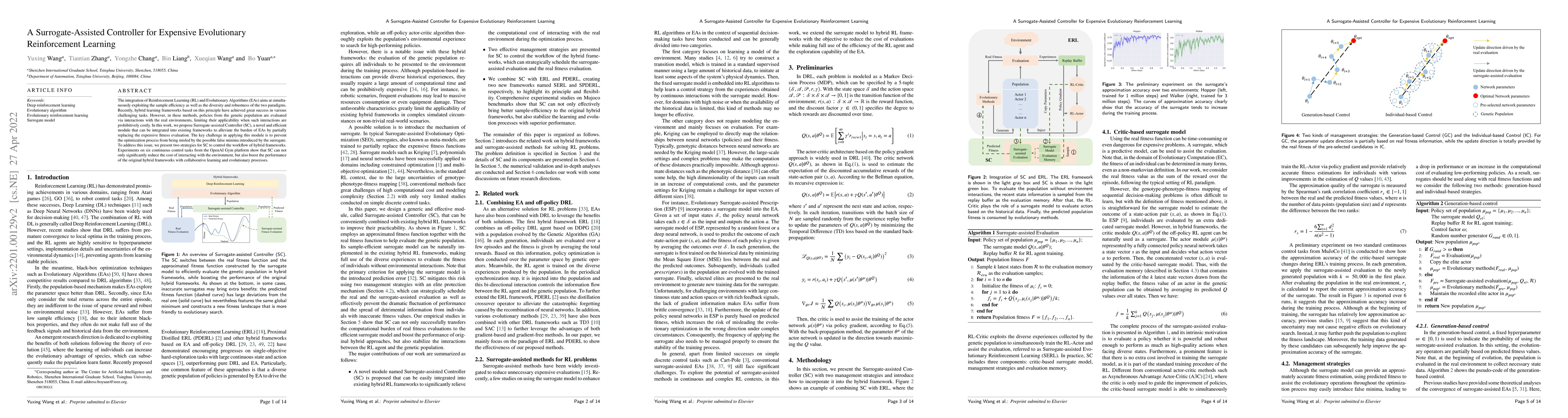 Thumbnail for A Surrogate-Assisted Controller for Expensive Evolutionary Reinforcement
  Learning