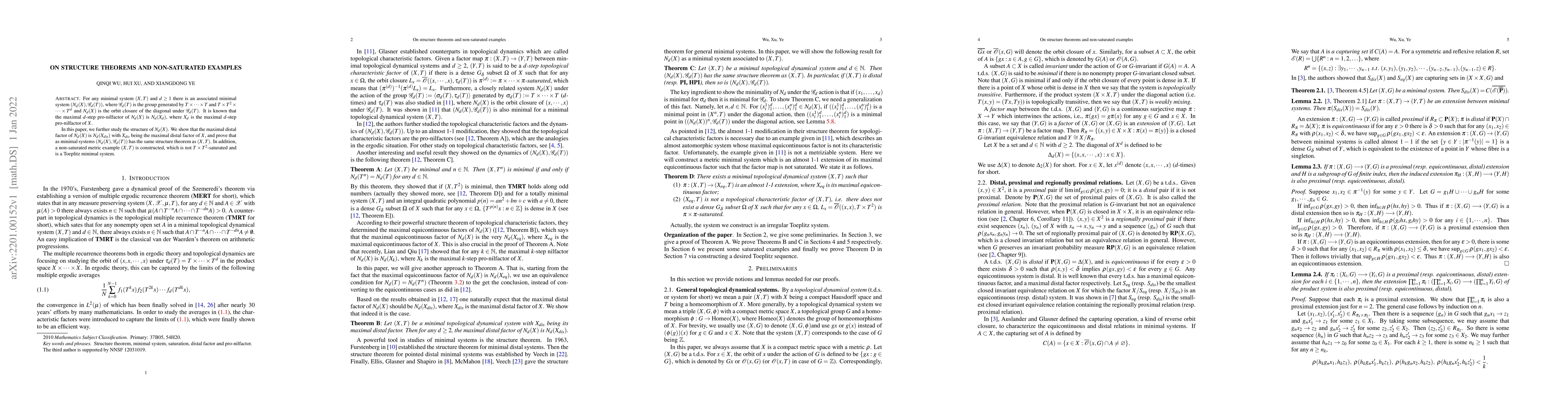 Thumbnail for On structure theorems and non-saturated examples
