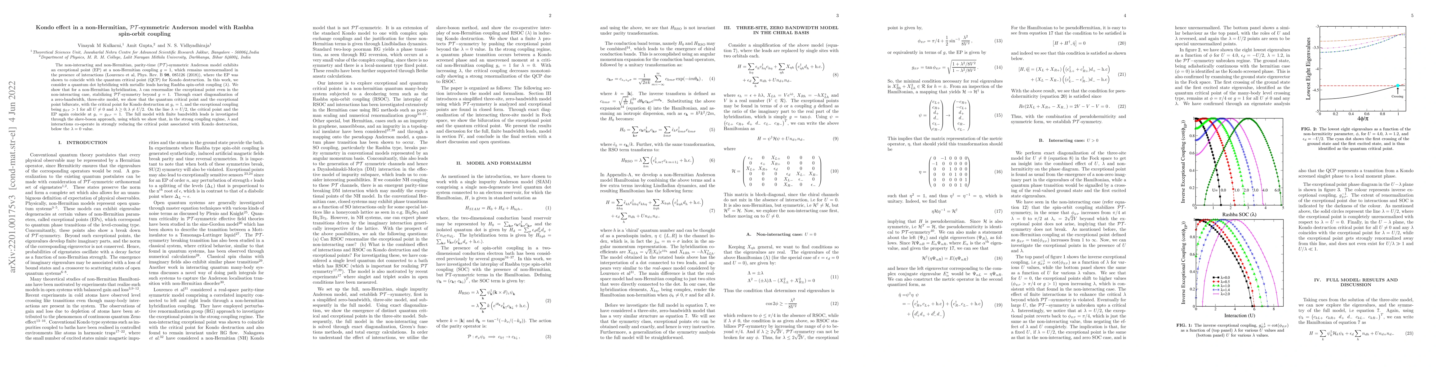 Thumbnail for Kondo effect in a non-Hermitian, $\mathcal{PT}$-symmetric Anderson model
  with Rashba spin-orbit coupling