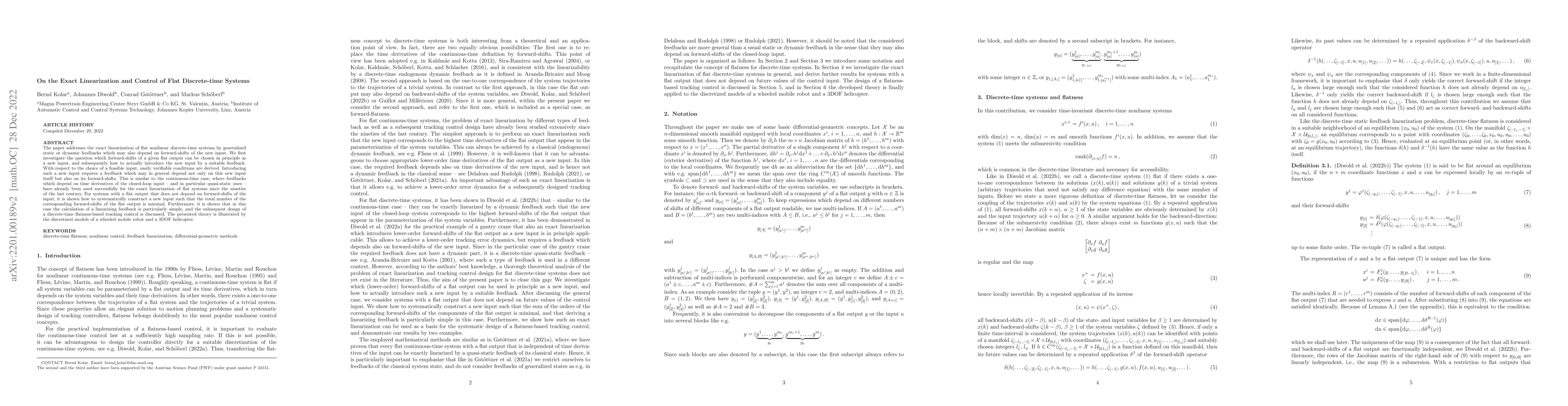 Thumbnail for On the Exact Linearization and Control of Flat Discrete-time Systems
