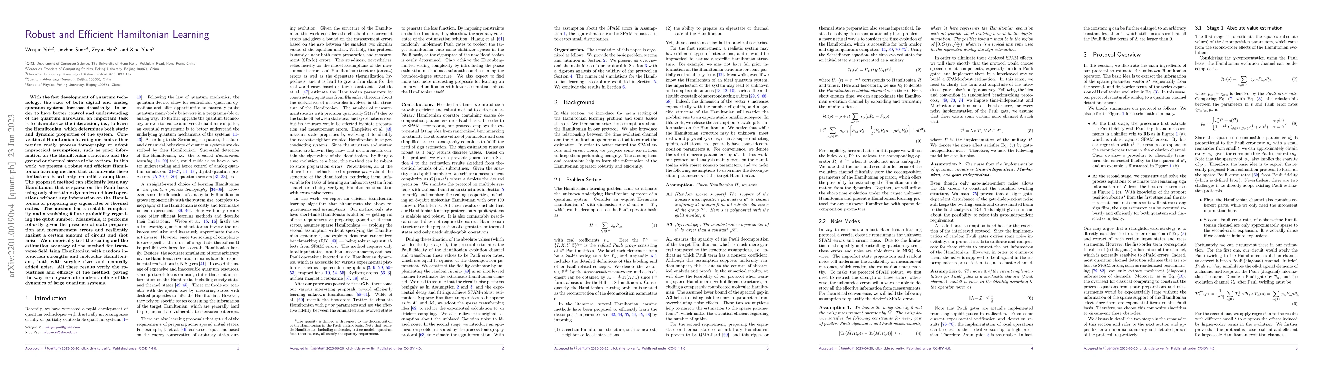 Thumbnail for Robust and Efficient Hamiltonian Learning