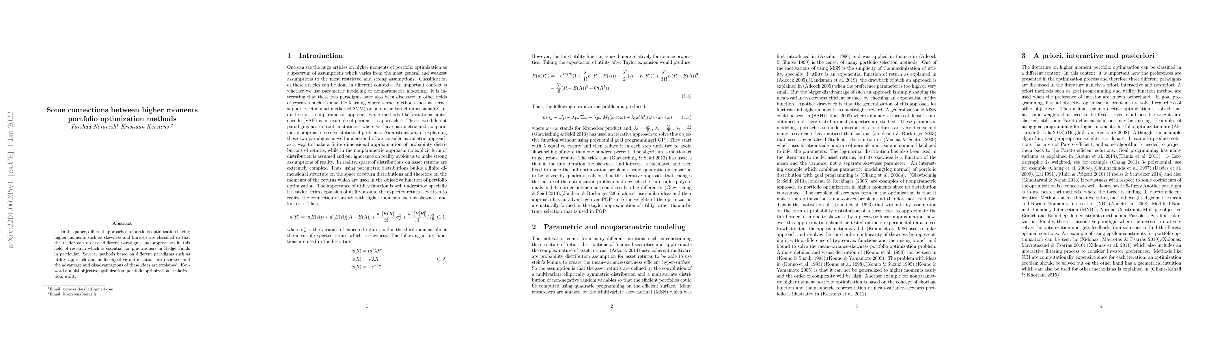 Thumbnail for Some connections between higher moments portfolio optimization methods
