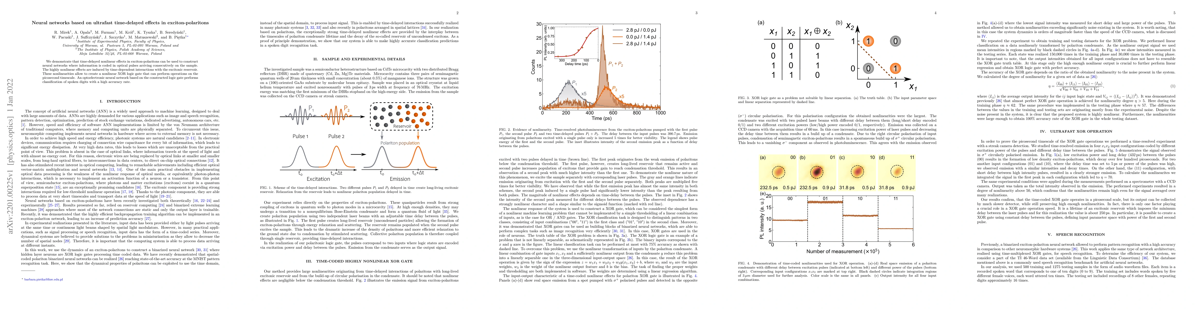 Thumbnail for Neural networks based on ultrafast time-delayed effects in
  exciton-polaritons