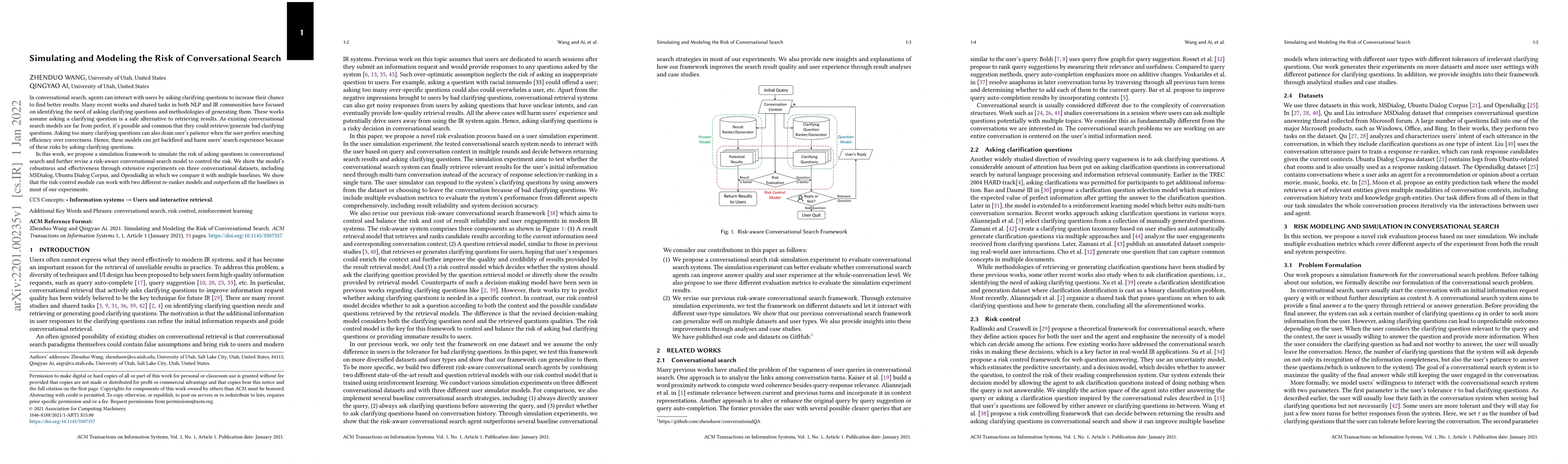 Thumbnail for Simulating and Modeling the Risk of Conversational Search