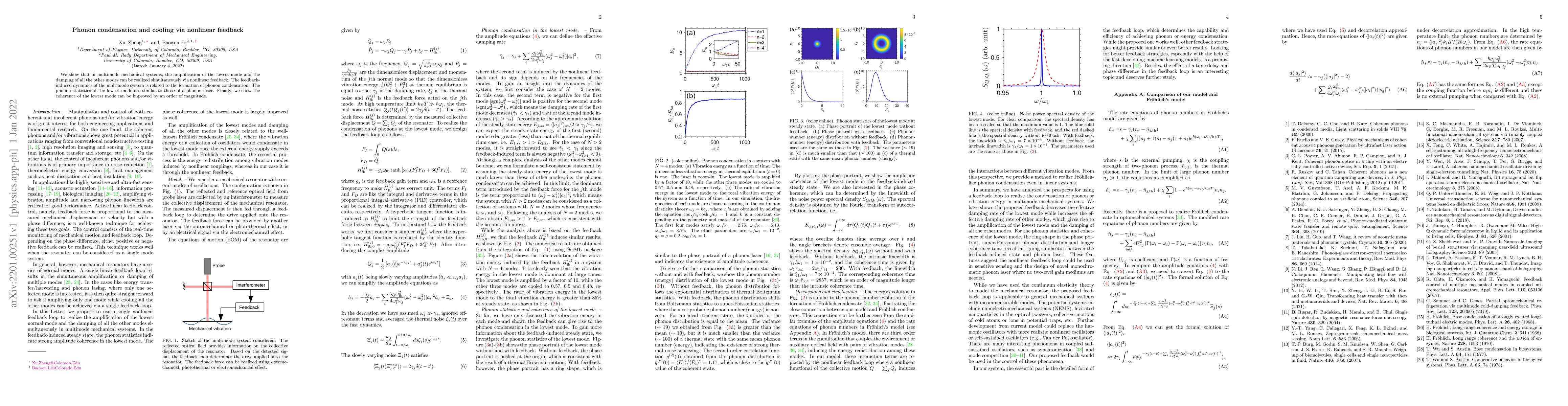 Thumbnail for Phonon condensation and cooling via nonlinear feedback