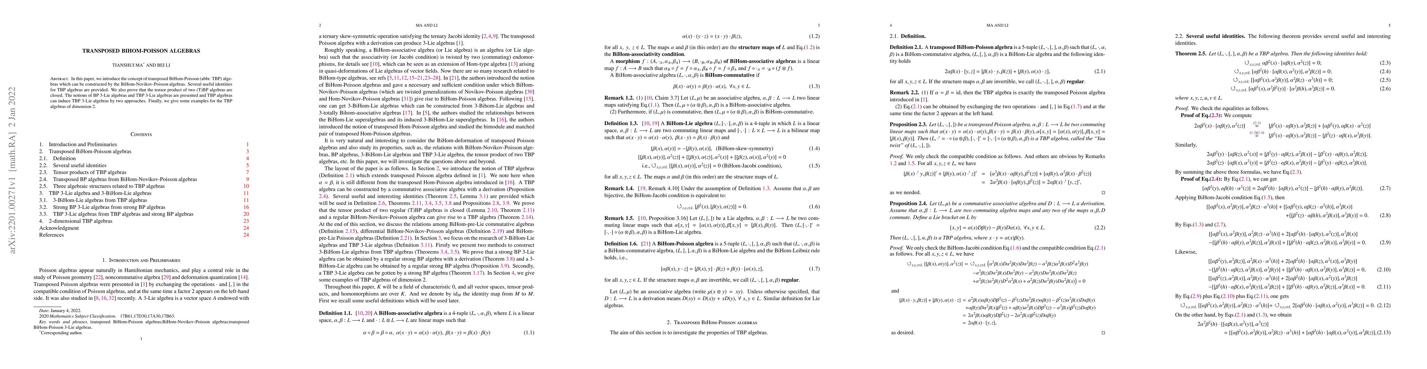 Thumbnail for Transposed BiHom-Poisson algebras