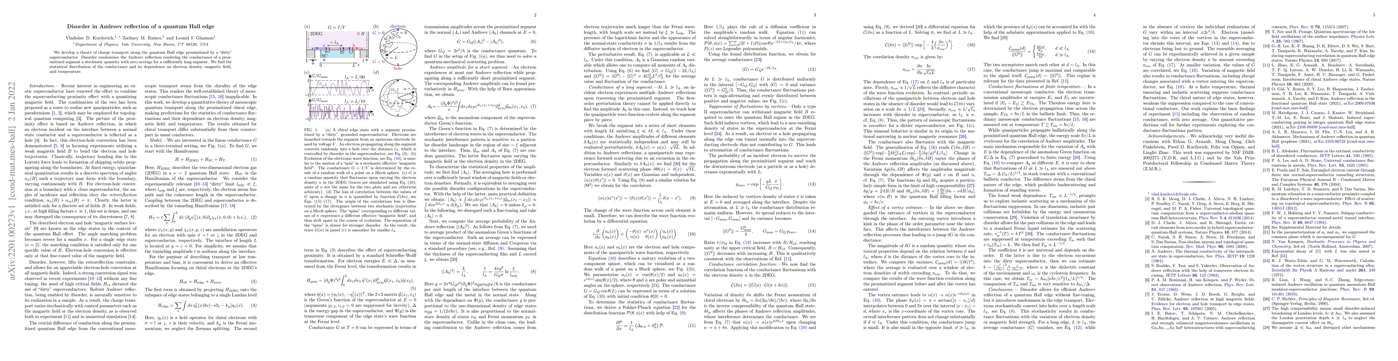 Thumbnail for Disorder in Andreev reflection of a quantum Hall edge