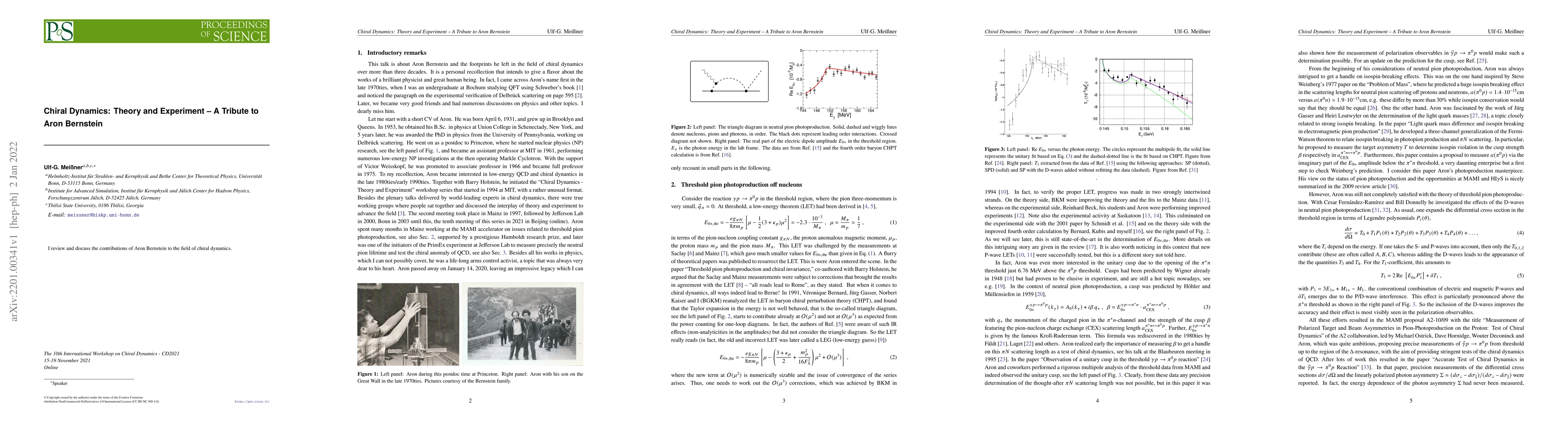 Thumbnail for Chiral Dynamics: Theory and Experiment -- A Tribute to Aron Bernstein