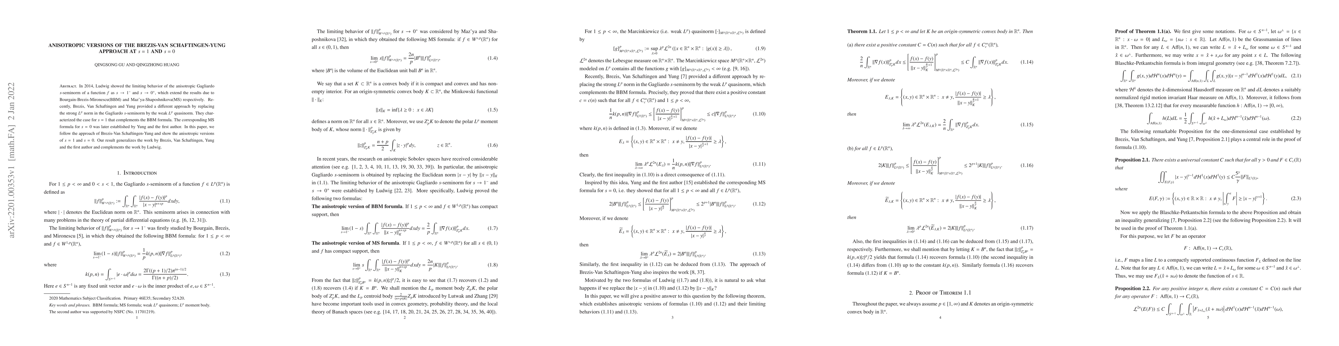 Thumbnail for Anisotropic versions of the Brezis-Van Schaftingen-Yung approach at
  $s=1$ and $s=0$