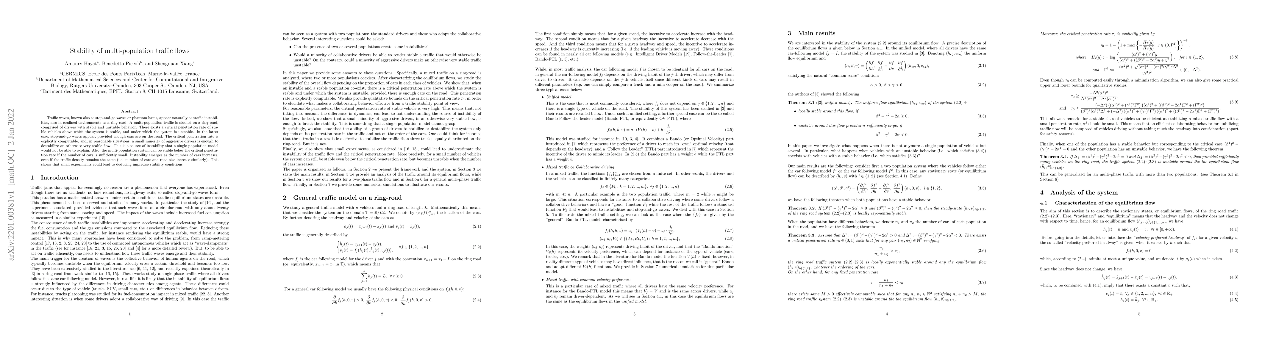 Thumbnail for Stability of multi-population traffic flows