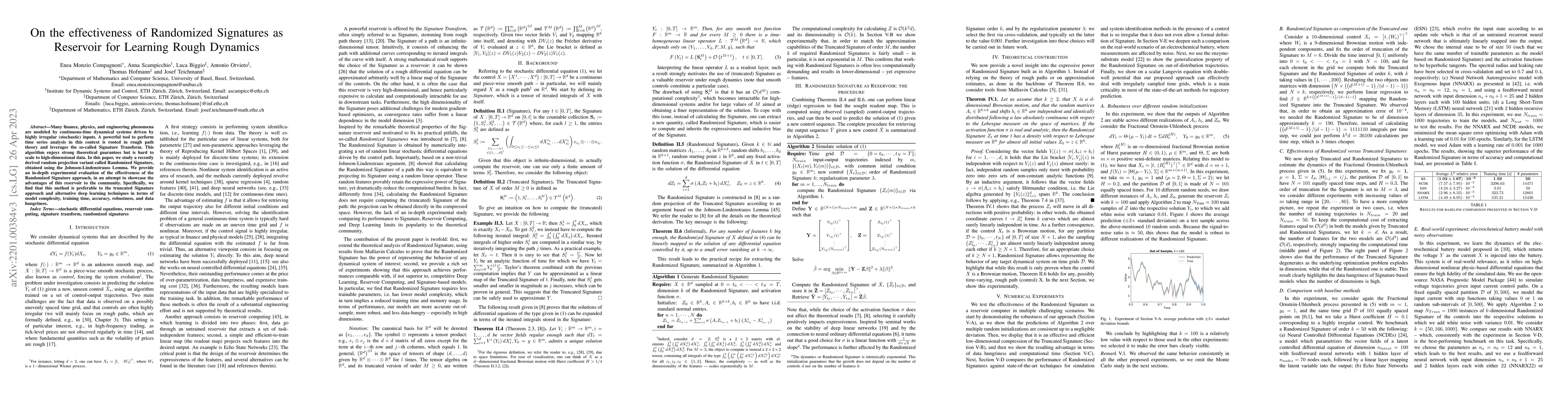 Thumbnail for On the effectiveness of Randomized Signatures as Reservoir for Learning
  Rough Dynamics