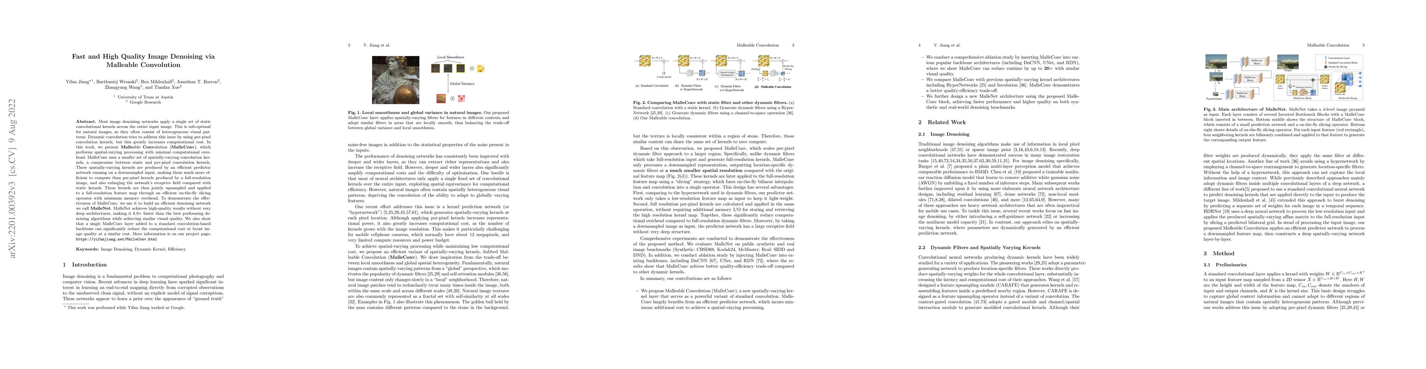 Thumbnail for Fast and High-Quality Image Denoising via Malleable Convolutions