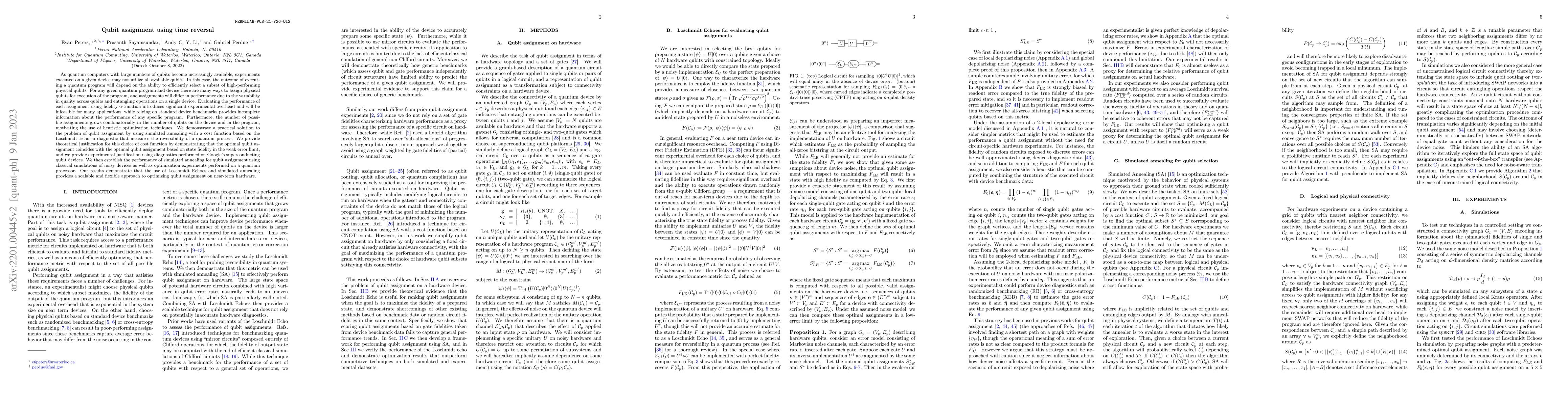Thumbnail for Qubit assignment using time reversal