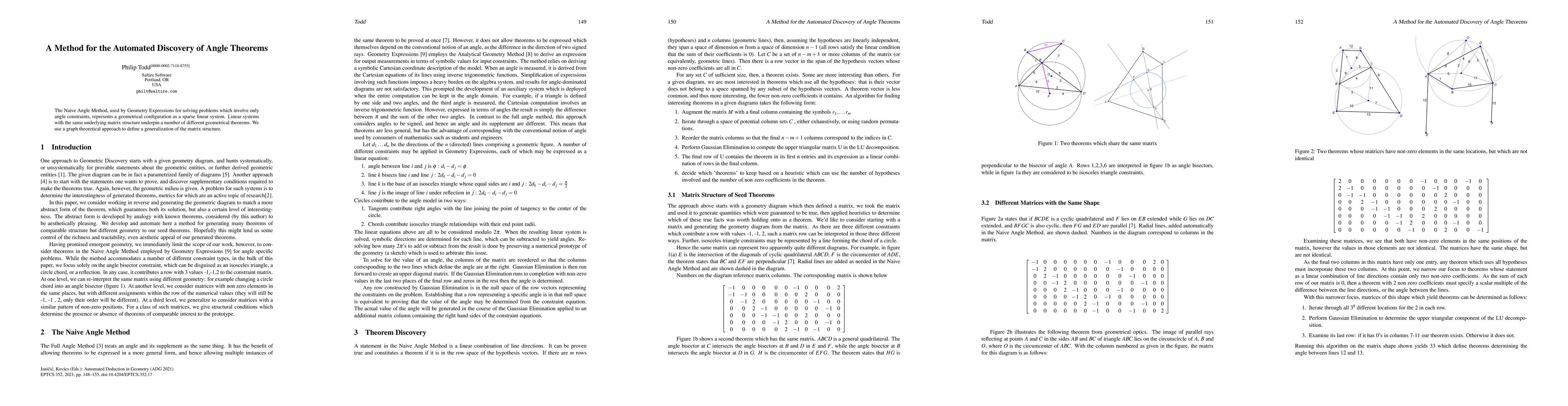 Thumbnail for A Method for the Automated Discovery of Angle Theorems