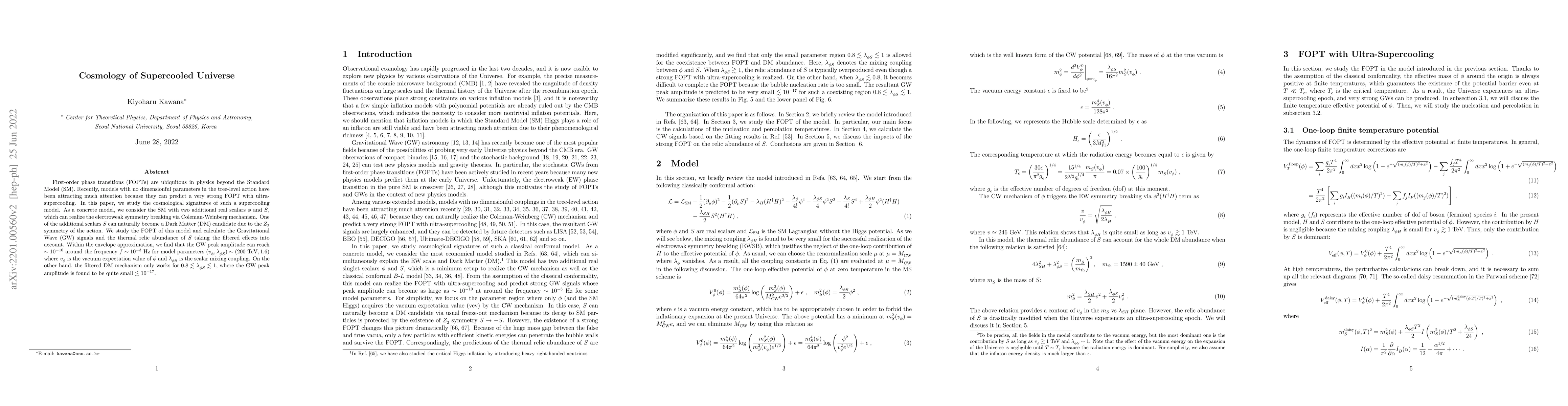 Thumbnail for Cosmology of Supercooled Universe