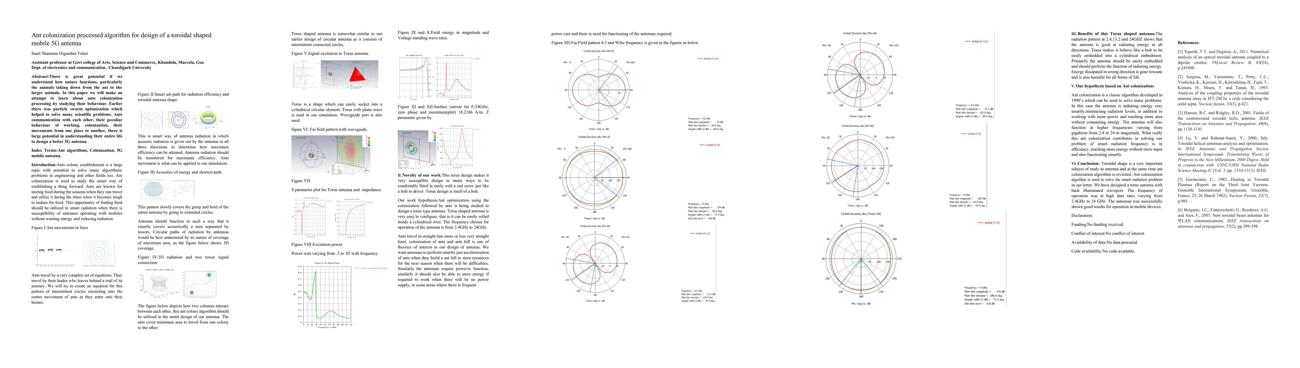 Thumbnail for Ant colonization processed algorithm for design of a toroidal shaped
  mobile 5G antenna